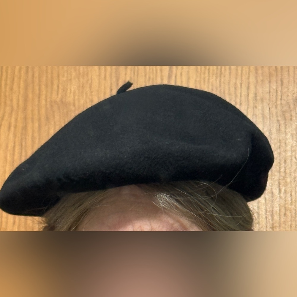Basque Authentique Black 100% Wool Beret Size 55cm - image 6